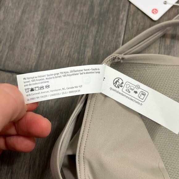 Lululemon Like a Cloud Bra *Light Support, B/C Cup Warm Ash Grey - Picture 9 of 10